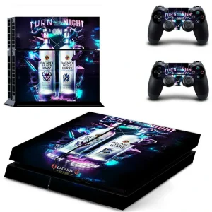 Black and red geometric PS4 controller skin by ononswitch, model DPTM1852
