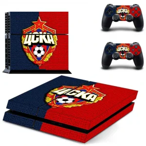 Black and red geometric PS4 console skin with bold 'DPTM1966' design