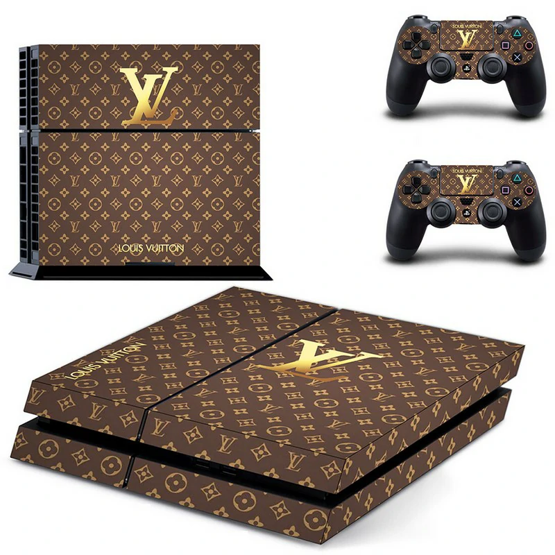 Custom PS4 skin with DPTM1973 graphic design applied to console