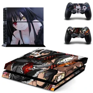 Custom PS4 skin design by DPTM1983 for ononswitch – matte black and geometric pattern
