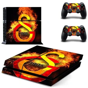 Black and red geometric PS4 skin design by ononswitch for PlayStation 4 console