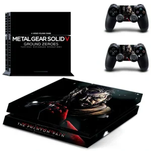 Black and red geometric PS4 console skin by ononswitch, model DPTM2003