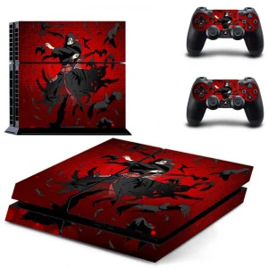 Black and red geometric PS4 skin design by ononswitch for PlayStation 4 console