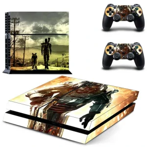 Black and red geometric PS4 skin design for PlayStation 4 console