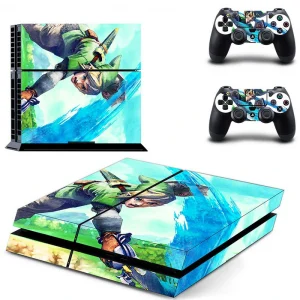 Black and red geometric PS4 console skin by ononswitch, model DPTM2117