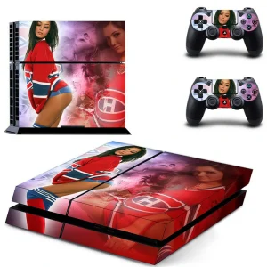 Black and red geometric PS4 console skin by ononswitch for slim model