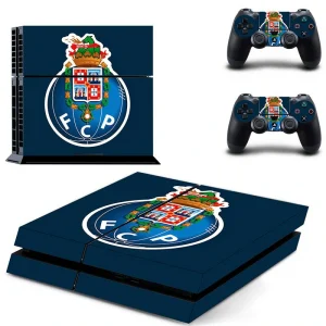 Custom matte black PS4 console skin with geometric pattern for PlayStation 4 slim