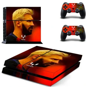 Black and red geometric PS4 controller skin DPTM2145 by ononswitch