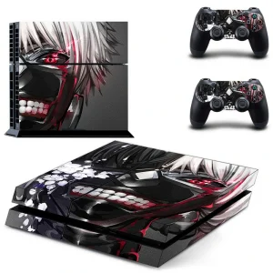 Black and gold geometric PS4 skin design for PlayStation 4 console by ononswitch