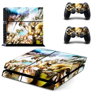 Black and red geometric PS4 console skin by ononswitch, model DPTM2149