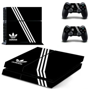 Black and red geometric PS4 skin design for PlayStation 4 console by ononswitch