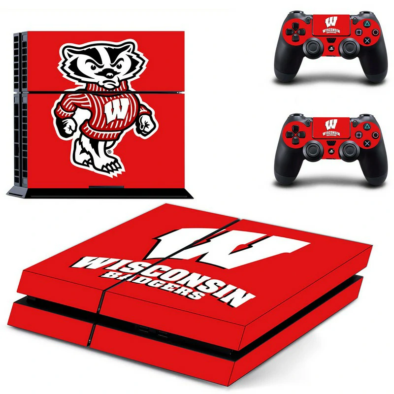 DPTM2453 PS4 skin by ononswitch: premium-fit, removable vinyl cover for PlayStation 4. Features bold black and red styling with precise cutouts. Black and red geometric PS4 skin model DPTM2453 by ononswitch