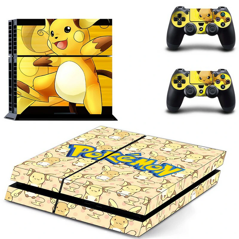ononswitch DPTM2571 PS4 skin: sleek black design with subtle texture, made for standard PlayStation 4 consoles. Fits snugly, protects surface, no residue on removal. Black PS4 console skin with geometric pattern from ononswitch DPTM2571 series