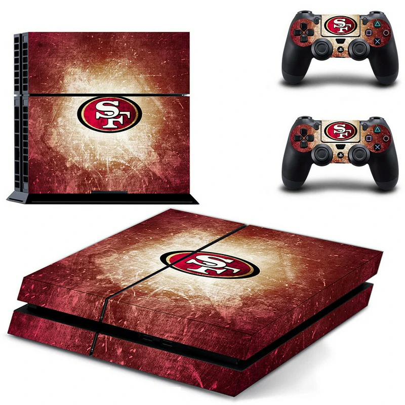 ononswitch PS4 skin DPTM2583 features bold geometric design in matte black and metallic gold. Fits standard PS4 consoles snugly with no residue on removal. Black and gold geometric PS4 console skin by ononswitch, model DPTM2583
