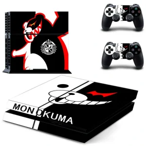 Black and red geometric PS4 skin design for PlayStation 4 console by ononswitch