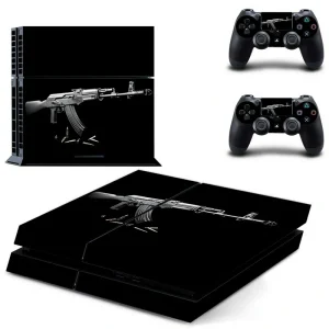 Black and red geometric PS4 controller skin by ononswitch for PlayStation 4