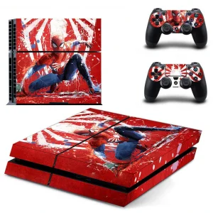 Black and red geometric PS4 console skin by ononswitch for PlayStation 4