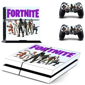 Black PS4 console skin with geometric pattern and subtle metallic sheen