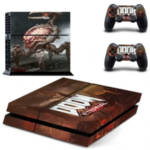 Black and red geometric PS4 console skin by ononswitch, model DPTM2616