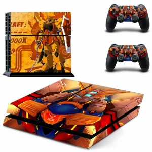 Black and red geometric PS4 skin design for PlayStation 4 console by ononswitch