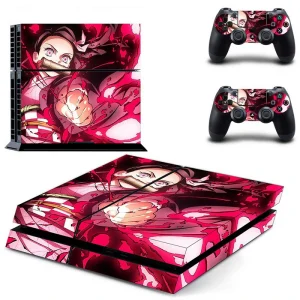 Black and red geometric PS4 skin design DPTM3077 by ononswitch