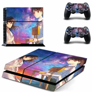 Black and red geometric PS4 controller skin DPTM3079 by ononswitch