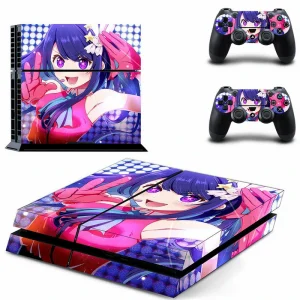 Black and red geometric PS4 skin model DPTM3085 for PlayStation 4 console