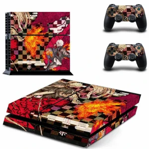 Black and red geometric PS4 skin design DPTM3093 by ononswitch