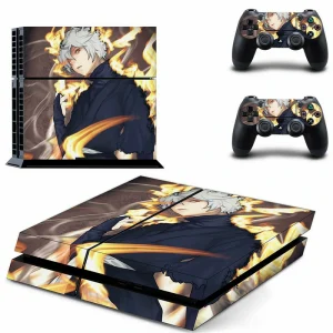 Black and red geometric PS4 skin design for PlayStation 4 console by ononswitch