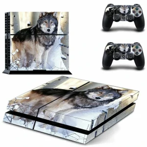 Black and gold geometric PS4 skin design for PlayStation 4 console by ononswitch