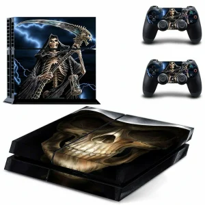 Black PS4 console skin with geometric pattern from ononswitch GCTM0080 series