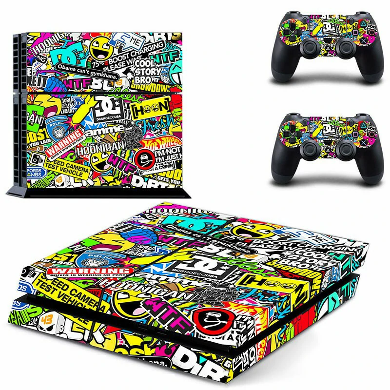 Official ononswitch PS4 skin GCTM0106: bold black and red geometric pattern, easy to apply, protects your PlayStation 4 console. Black and red geometric PS4 skin design for PlayStation 4 console by ononswitch