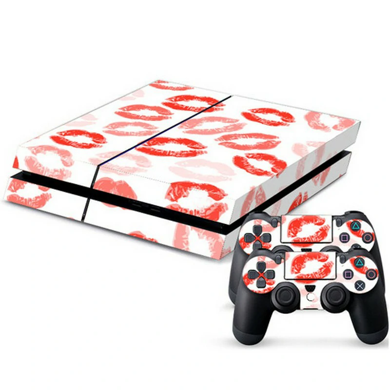 GCTM0382 PS4 skin by ononswitch: slim-fit, durable vinyl wrap with precision cutouts for ports and vents. Easy to apply and remove without residue. Black PS4 console skin with geometric pattern from ononswitch GCTM0382 series