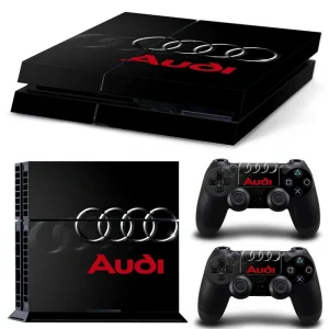 Black PS4 console skin with geometric pattern and subtle 'GCTM0727' text by ononswitch