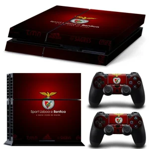 Black and red geometric PS4 console skin with 'GCTM0781' pattern by ononswitch
