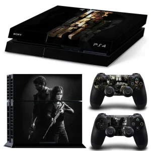 Black PS4 console with sleek geometric pattern skin labeled GCTM0821 by ononswitch