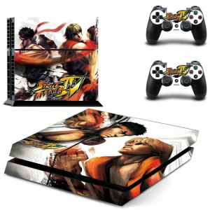 Matte black PS4 skin with subtle geometric pattern for PlayStation 4 console