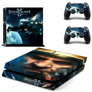 Black and gold geometric PS4 skin design for PlayStation 4 console by ononswitch