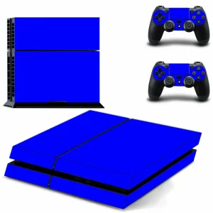 Matte black PS4 skin with subtle geometric pattern for PlayStation 4 console