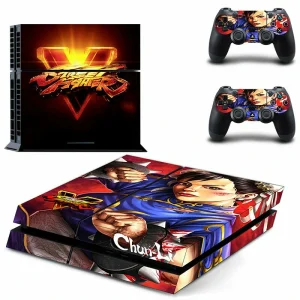 Matte black PS4 skin with subtle geometric pattern for PlayStation 4 console