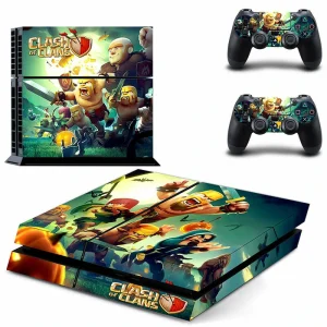 Black and teal geometric PS4 skin design for PlayStation 4 console by ononswitch