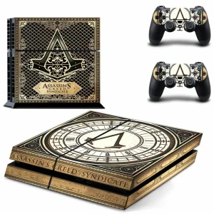 Matte black PS4 skin with geometric pattern, model GYTM0221 by ononswitch