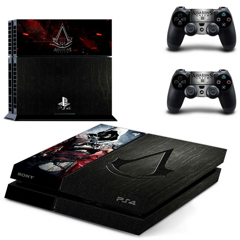 GYTM0360 PS4 skin by ononswitch: premium matte-finish vinyl wrap with precise cutouts for ports and buttons. Fits standard PS4 consoles only. GYTM0360 black and gold geometric PS4 skin for PlayStation 4 console