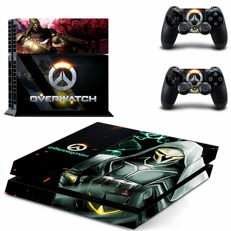 Showcase the ononswitch PS4 skin GYTM0366: a sleek black-and-gold geometric design made for the standard PlayStation 4. Durable, static-cling material with no residue. Black and gold geometric PS4 skin design by ononswitch, model GYTM0366