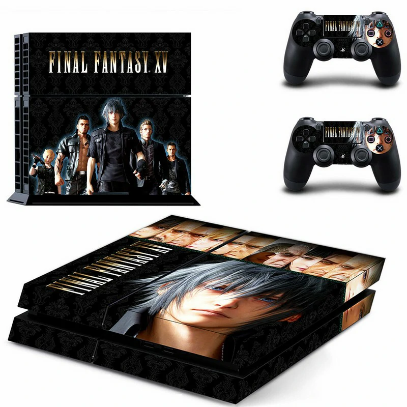 PS4 skin GYTM0368: sleek black and gold geometric design, made by ononswitch. Fits standard PS4 consoles perfectly. Durable vinyl, bubble-free application. Black and gold geometric PS4 skin model GYTM0368 by ononswitch