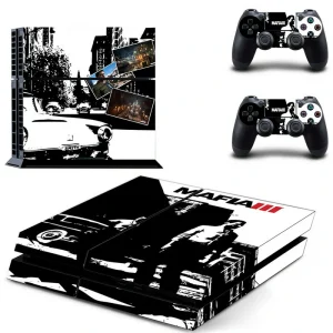 Black and teal geometric PS4 controller skin model GYTM0376 by ononswitch
