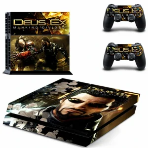Black and gold geometric PS4 skin design for PlayStation 4 console by ononswitch
