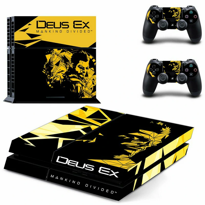 Premium matte black PS4 skin with clean lines and precise cutouts—easy to apply, protects your console, and gives it a sleek custom look. Matte black PS4 skin with subtle geometric pattern for PlayStation 4 console