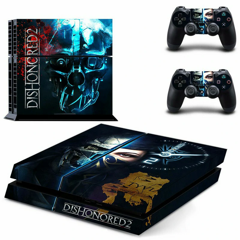 Official ononswitch GYTM0491 matte black PS4 skin — durable vinyl, custom-fit for PlayStation 4 Slim and original models. Easy peel-and-stick application. Matte black PS4 skin with subtle geometric pattern for PlayStation 4 console