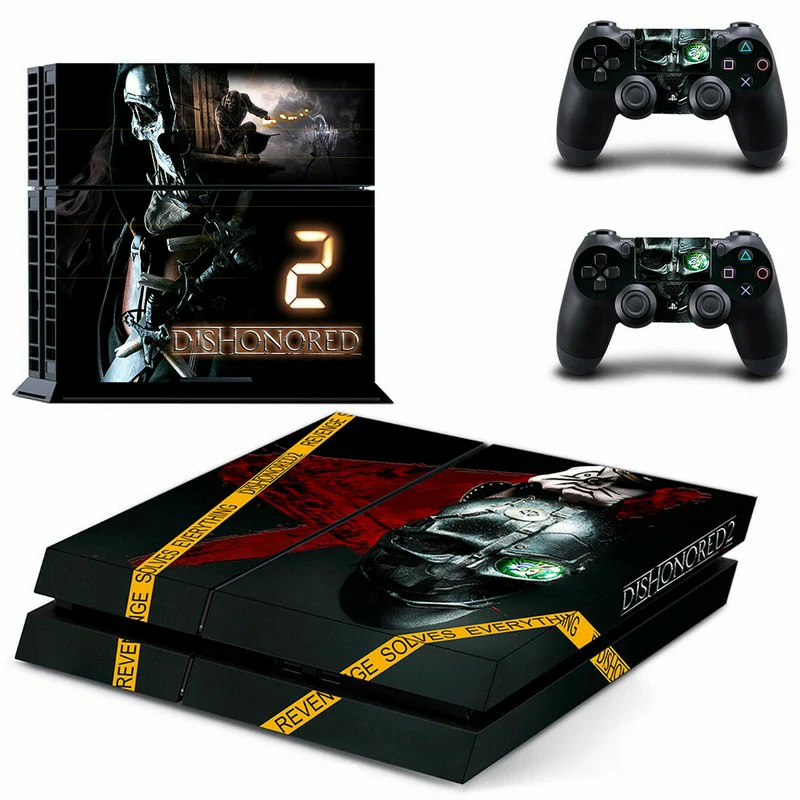 GYTM0494 PS4 skin in sleek matte black with fine texture—easy to apply, protects your console, and gives it a clean, modern look. Matte black PS4 skin with subtle geometric pattern for PlayStation 4 console